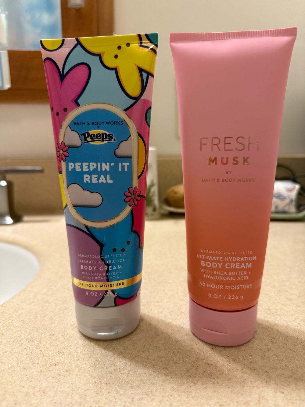 New Bath & Body Works Fresh Musk & Peeps Peepin' It Real Body Creams